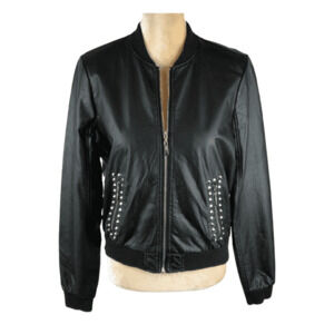 JOUJOU women's black faux leather jacket size M